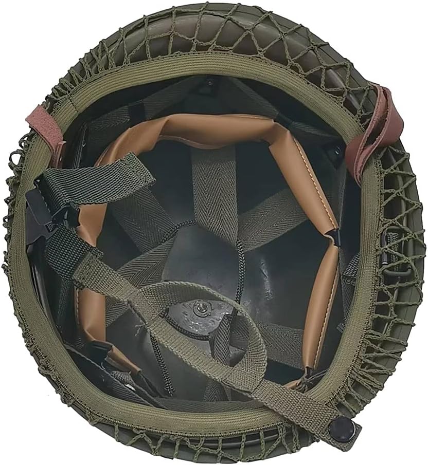 WW2 M1 Steel Helmet Replica with Net Cover and Chin Strap D703