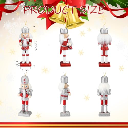 Christmas Nutcracker Ornaments Wooden Hanging Decorations 5 Inch H421