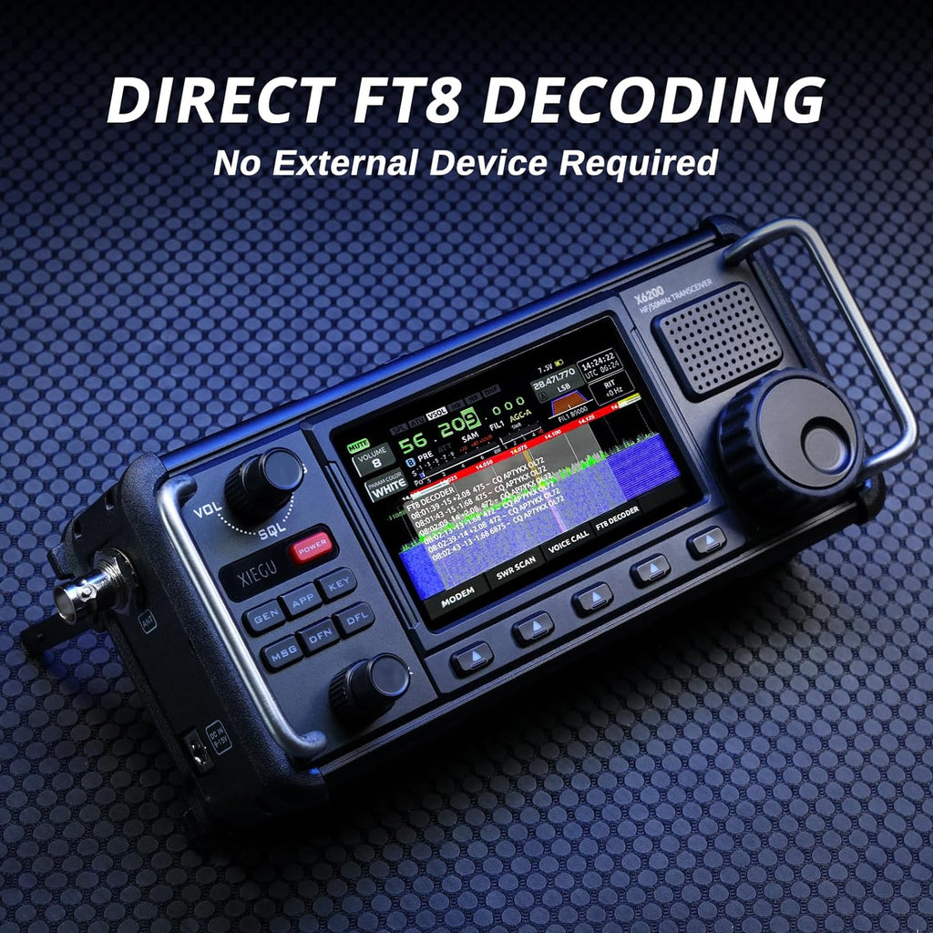 Portable HF Radio Transceiver with 4" LCD Screen X6762