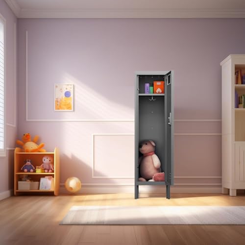 5-Door Steel Storage Locker with Hooks and Card Slots M92401