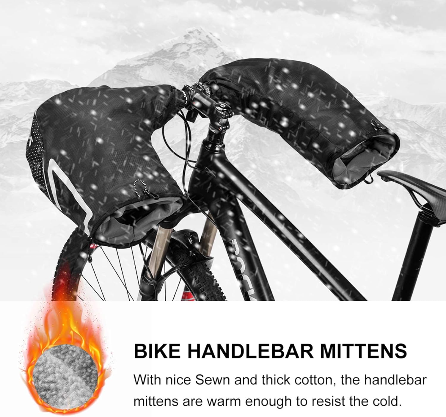 Winter Cycling Handlebar Mittens for Men D301447