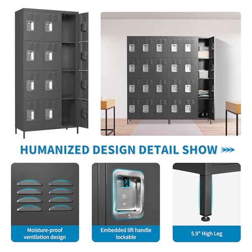Metal Lockers with Shelves 72" H for Employees C448234