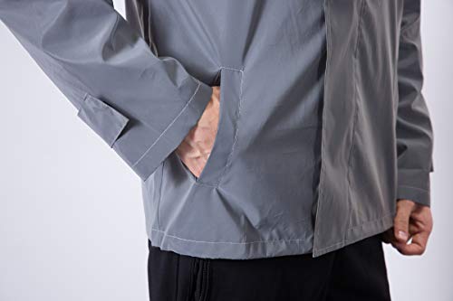 Men's Reflective Jacket Outdoor Windbreaker Running Cycling Coat J831