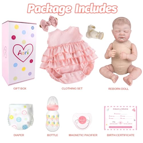 Reborn Baby Doll Girl 20" Realistic Sleeping Newborn with Feeding & Outfit Set F6590