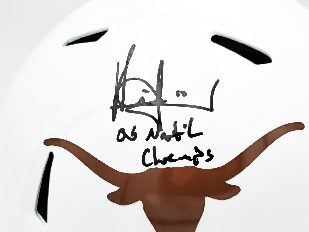 Autographed Texas White Full Size Replica Speed 2021 Helmet H300