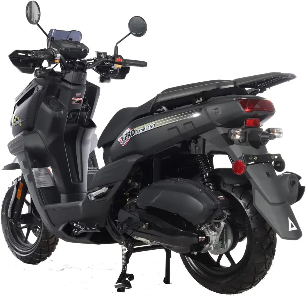 150cc Gas Moped Scooter, 12" Aluminum Wheels K124