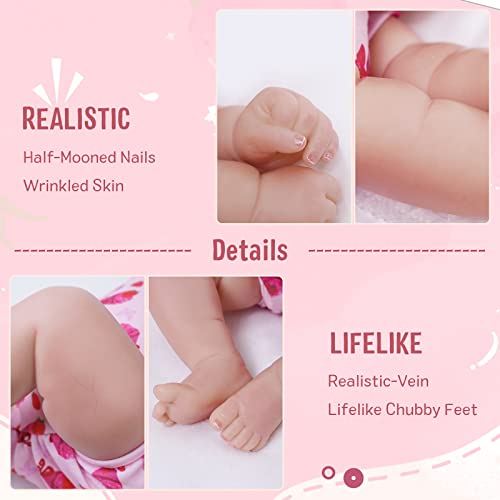 Lifelike Reborn Baby Doll 20 Inch Realistic Newborn with Gift Box E35178