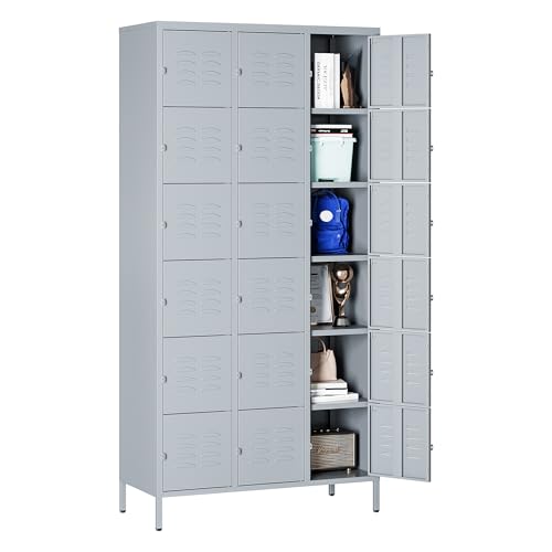 3-Door Blue Steel Storage Locker for Office, School, Gym C68898