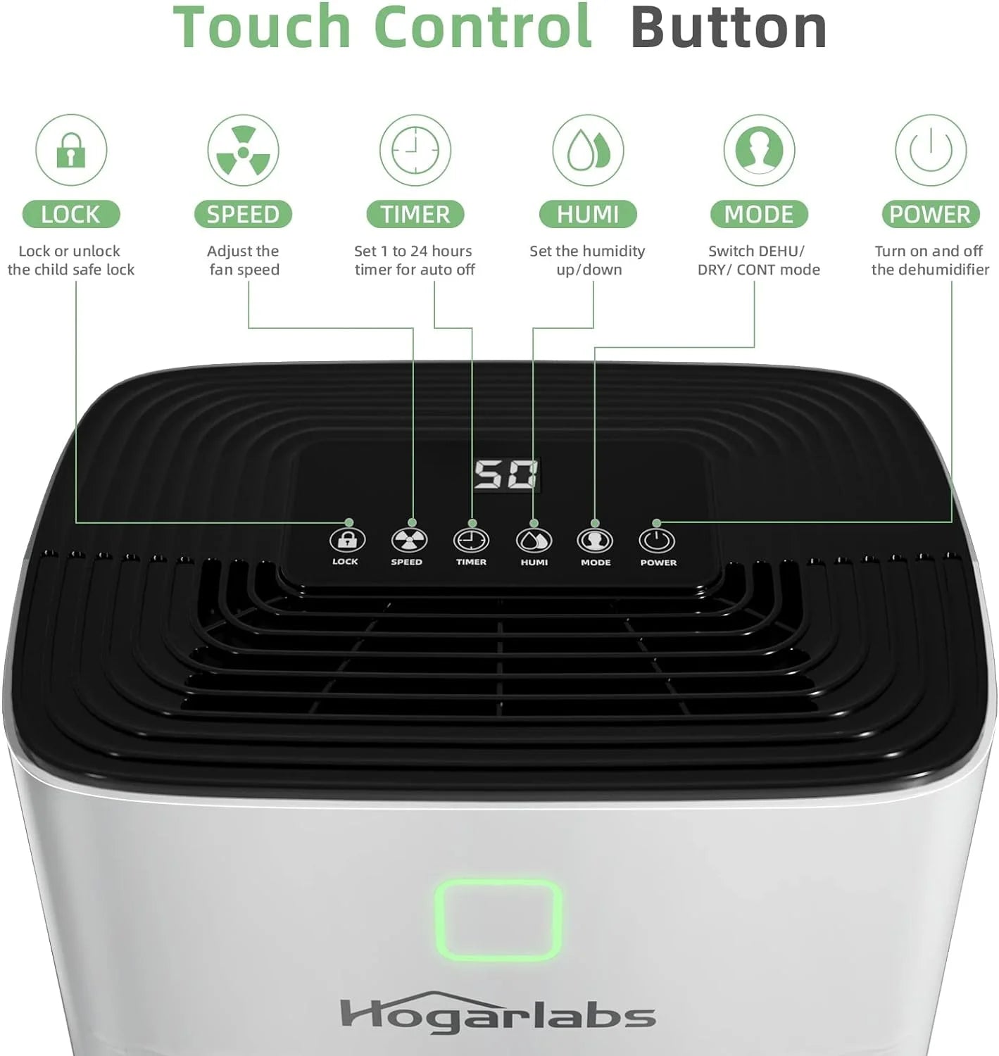 50 Pint Dehumidifier - White T5707