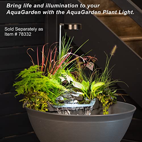 Container Water Feature Kit with Waterfall Fountain, Pump & Filtration for Indoor & Outdoor Mini Pond O74793
