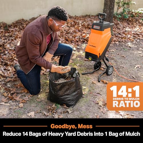 Electric Wood Chipper Shredder 15-Amp 1.8-Inch Cutting Diameter L9322
