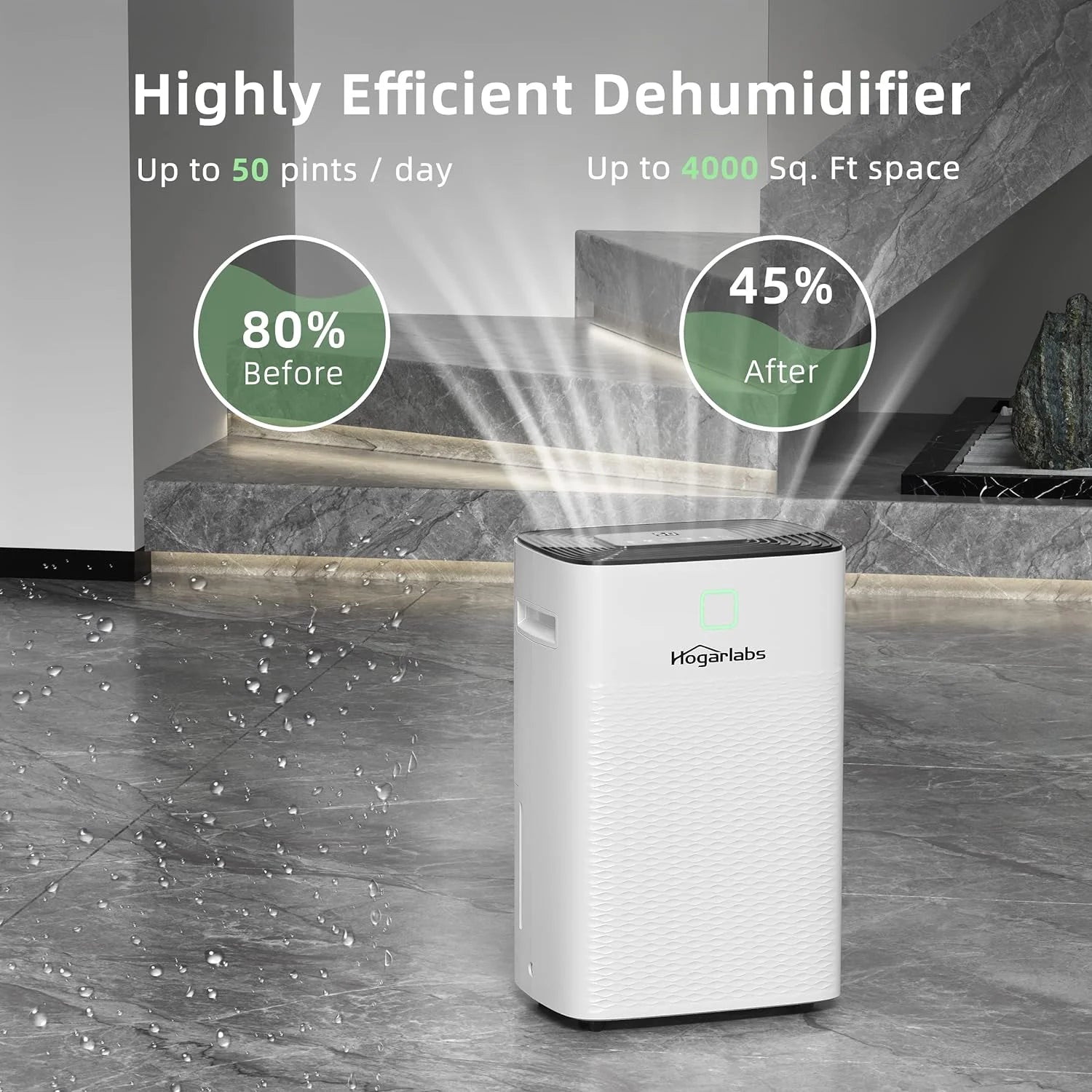 50 Pint Dehumidifier - White T5707