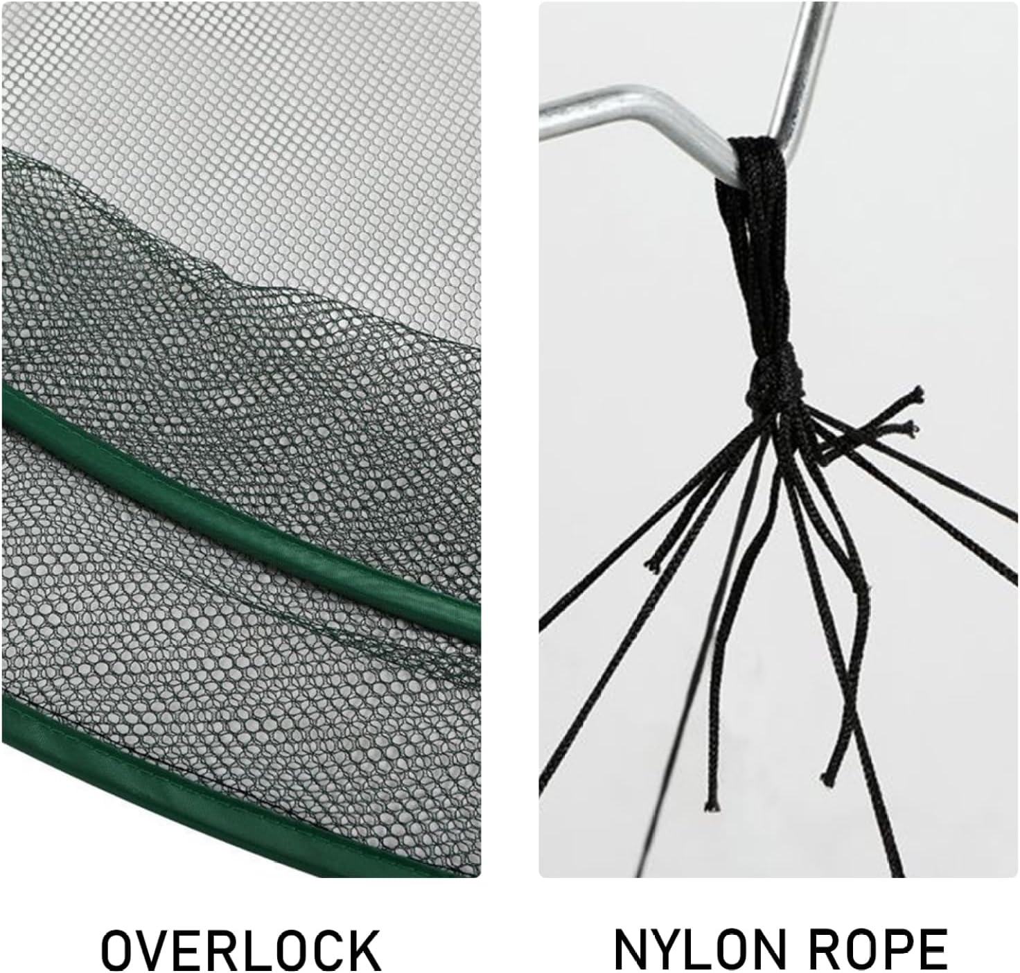 Drop Net for Pier Fishing, 39in Foldable Portable with Dual Line Structure S253