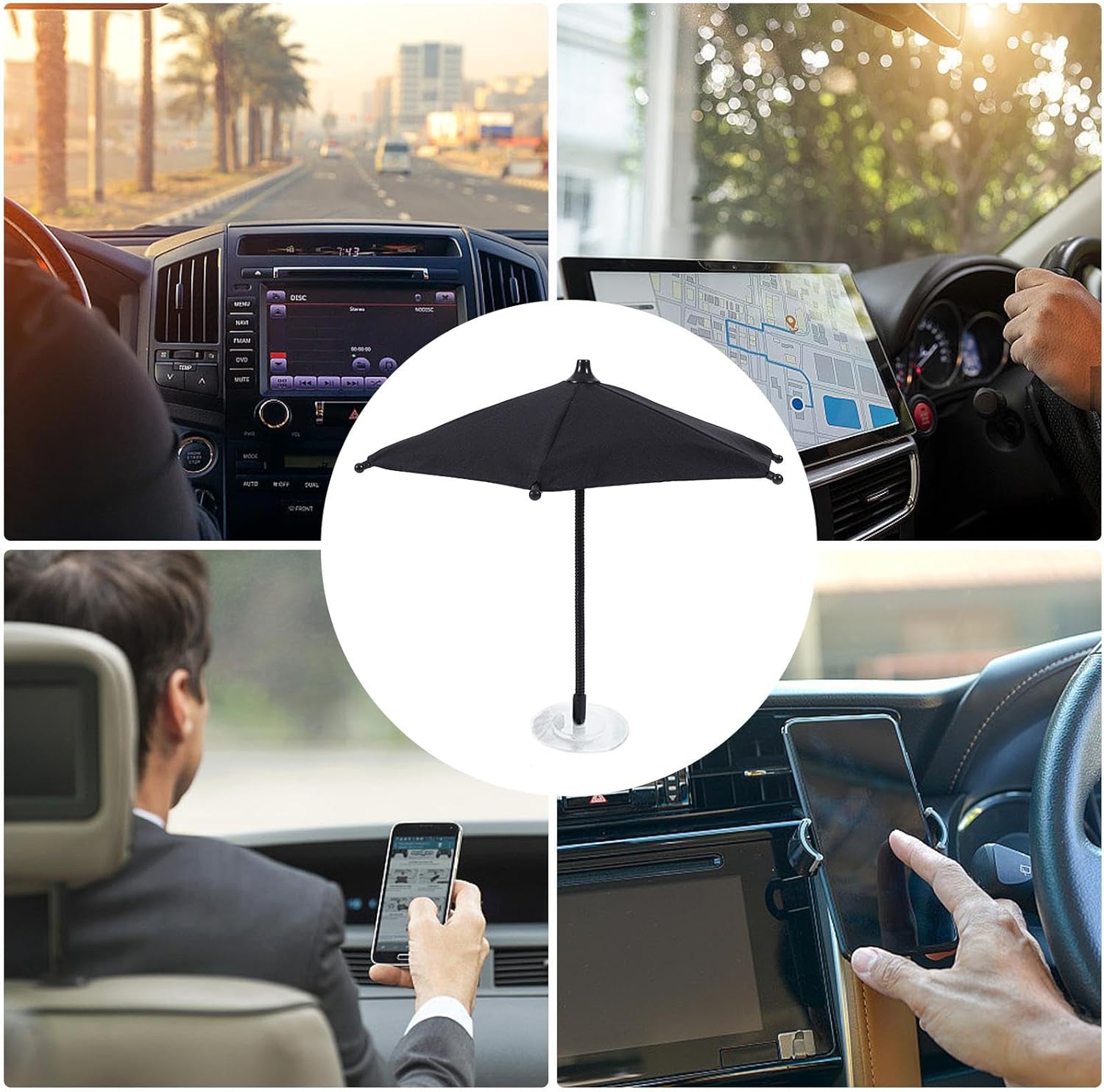 Phone Sun Umbrella, Portable Cycling Sun Shade for Phone Accessories F523