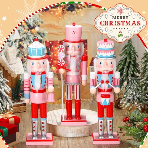 Pink Wooden Nutcracker Soldier Valentine's Day Decor I55057