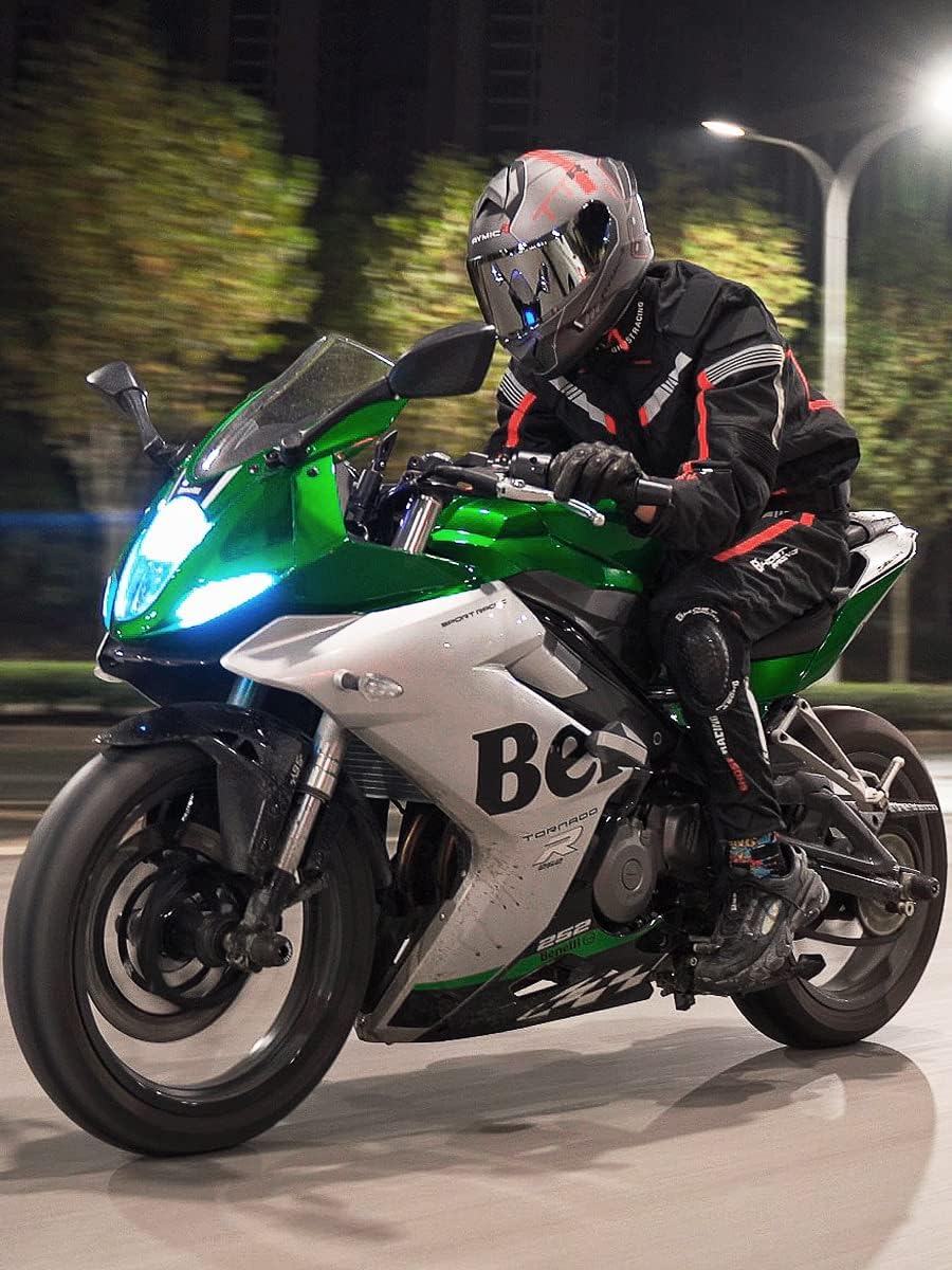 Motorcycle Jacket and Trousers Set, Waterproof Windproof, Grey I809763