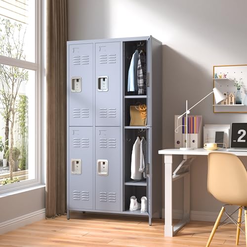 Steel Lockers for Employees, Lockable Storage Cabinet with Assembly X270