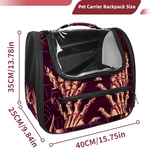 Halloween Pet Carrier Airline Approved for Small Medium Dogs Cats S688252