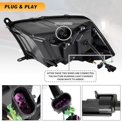 LED Projector Headlights for 2009-2018 Dodge Ram 1500, Sequential Turn Signal U1414