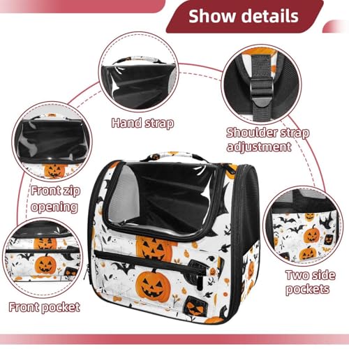 Halloween Pet Carrier Airline Approved for Small Medium Dogs Cats S688252