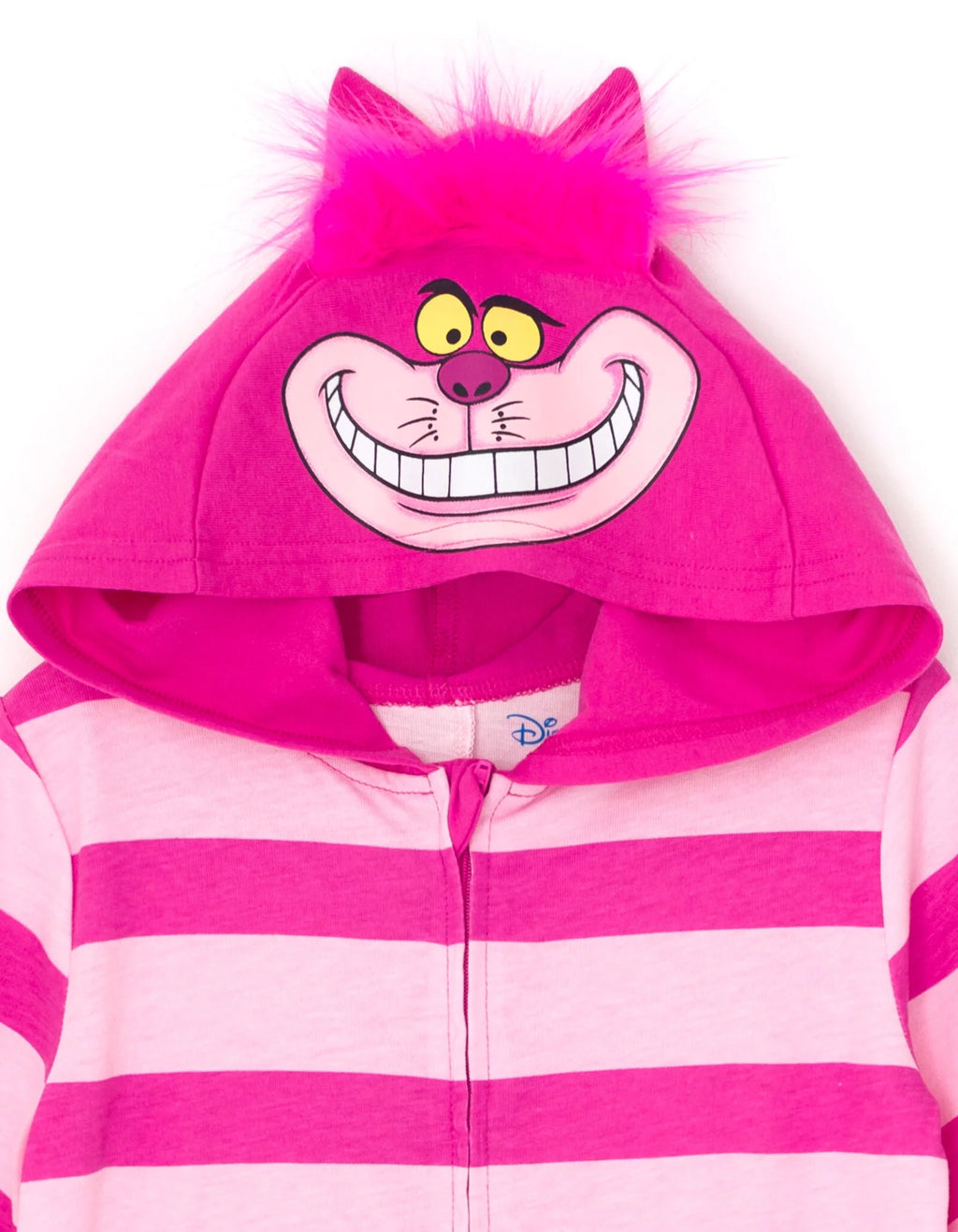 Alice in Wonderland Cheshire Cat Boys Zip Up Coverall Pink B1305