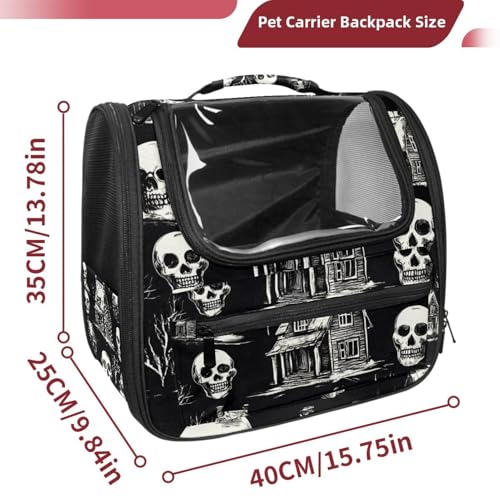 Halloween Cat Backpack Carrier, Breathable Bubble Pet Backpack R5452