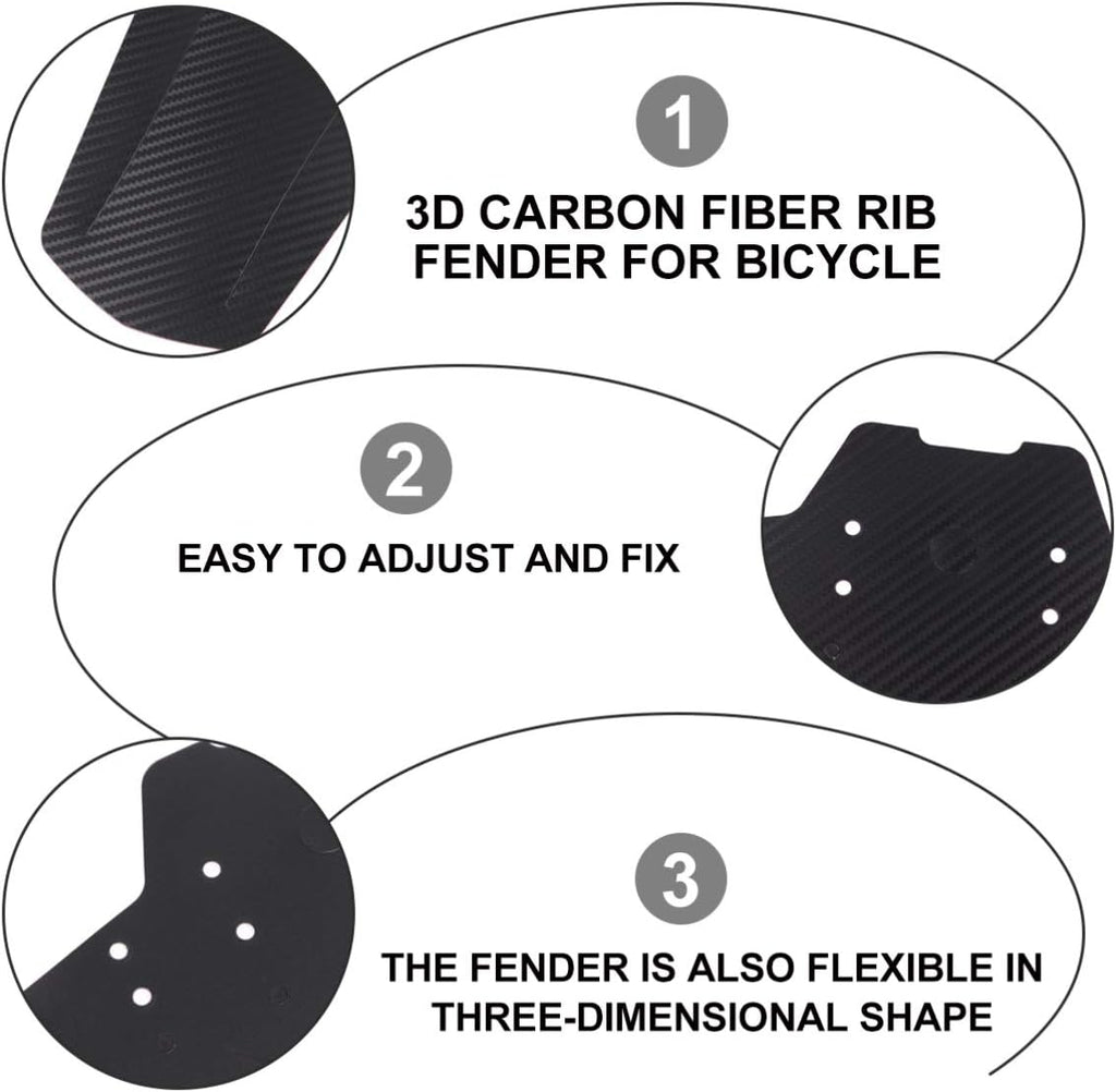 3D Carbon Fiber Universal Mud Flaps for Bike Motorcycle F961609