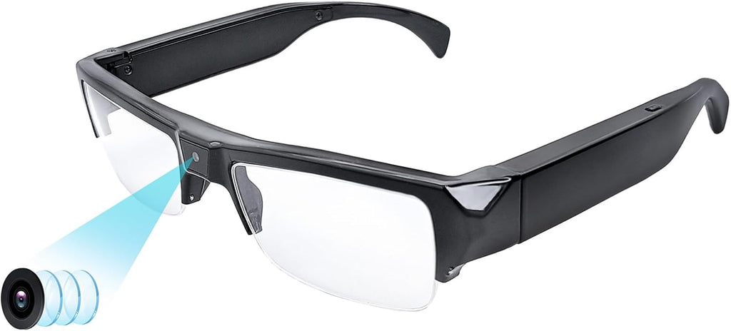 Camera Glasses HD 1080p Fashion Action Video Recorder Glasses for Driving, Hiking, Fishing, Riding (Included 32G Micro SD Card)