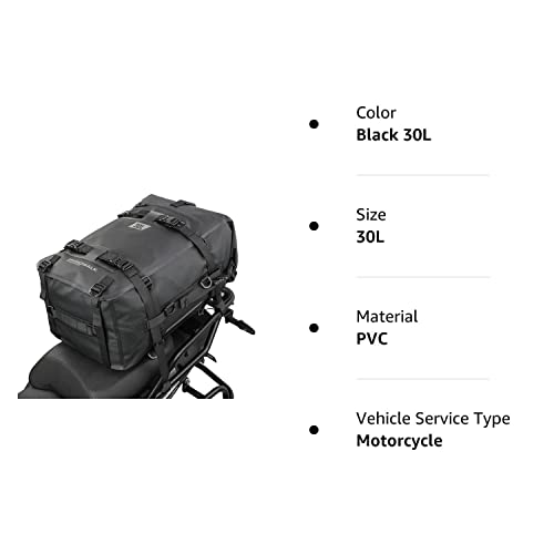 Motorcycle Tail Bag Waterproof Saddle Pannier Rear Rack Trunk J4607