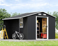 Outdoor Storage Shed with Sliding Doors and Windows O257