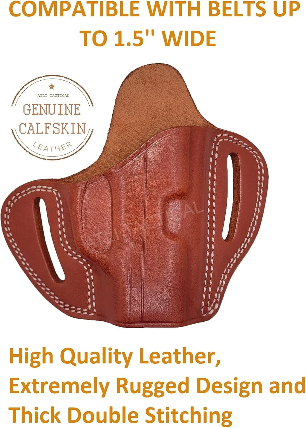 OWB Leather Pancake Holster for Compact Pistols C290366