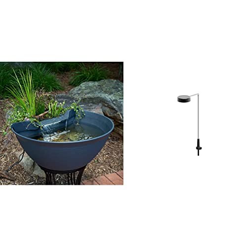 Container Water Feature Kit with Waterfall Fountain, Pump & Filtration for Indoor & Outdoor Mini Pond O74793