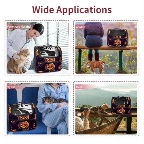 Halloween Pet Carrier Airline Approved for Small Medium Dogs Cats S688252