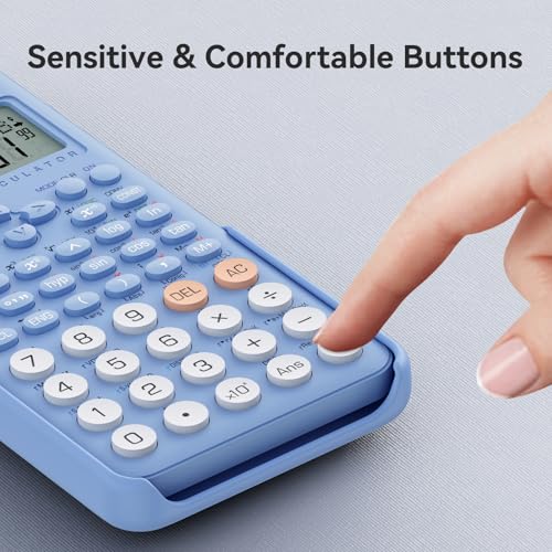 Scientific Calculator with Notepad, 2-Line Display, Solar and Battery Powered Q967