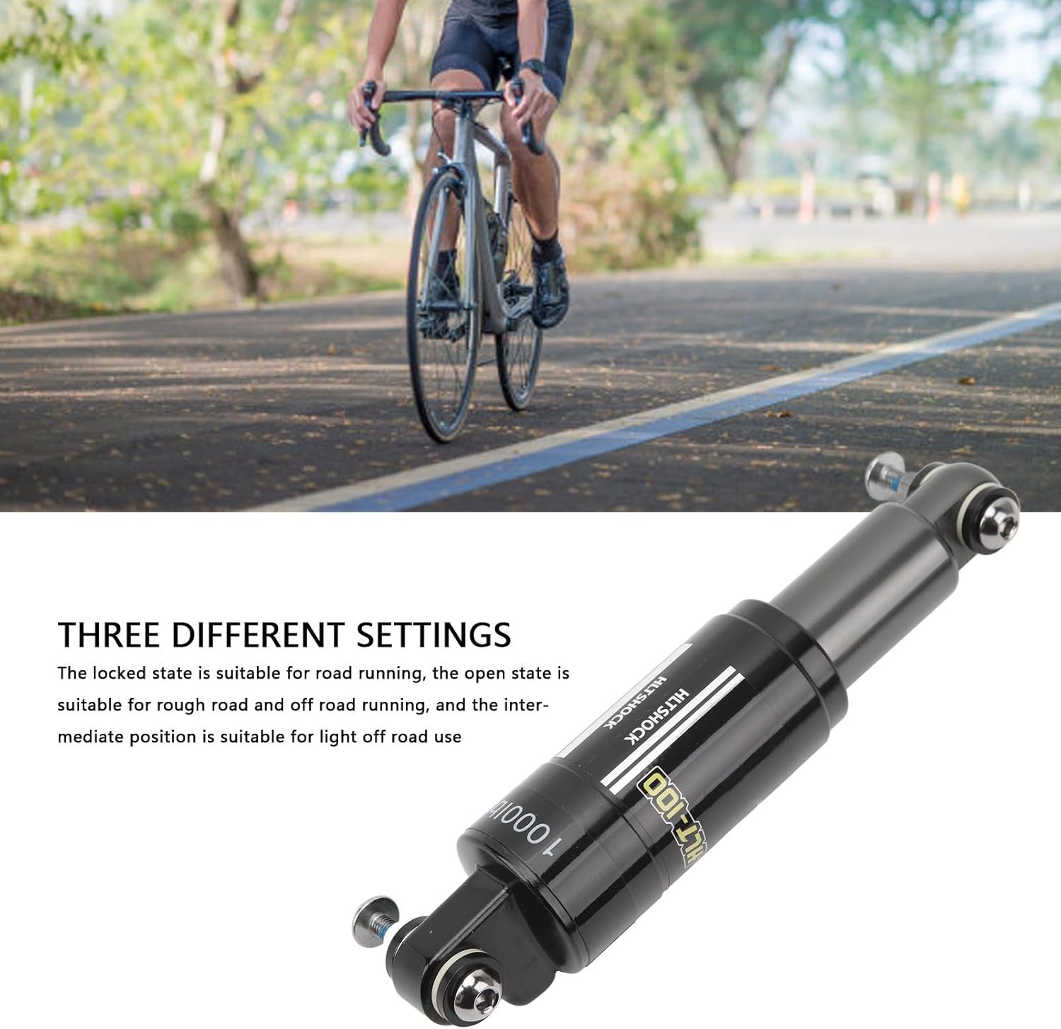 Mountain Bike Rear Shock Absorber, 185mm, Aluminum Alloy V9260