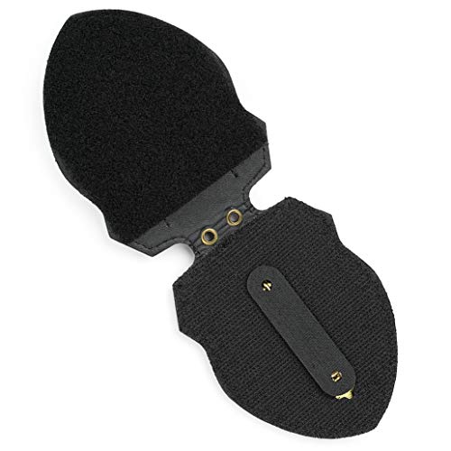 Leather Police Badge Belt Clip Holder with Stainless Steel Chain and Photo Pocket R36225