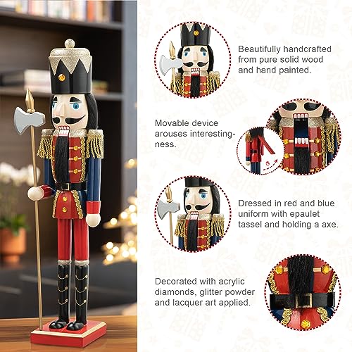 Wooden Nutcracker Decoration 42 Inch Christmas Indoor Outdoor C418758
