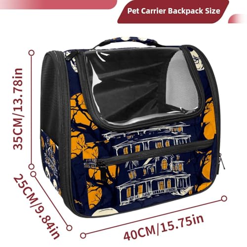 Halloween Cat Backpack Carrier, Breathable Bubble Pet Backpack R5452