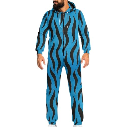 Adult Onesie Hooded One-Piece Pajama Zipper Jumpsuit for Men and Women I930