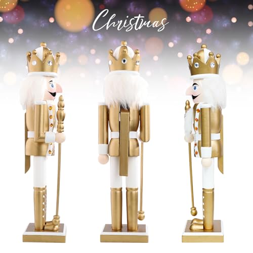 16 Inch Wooden Nutcracker Christmas Decoration for Table Desktop Fireplace Indoor Home H891
