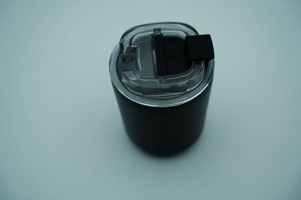 Stackable stainless steel espresso cup with lid, 8.8 oz O590036