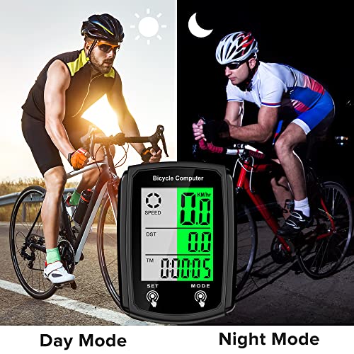 Wired Bike Computer with LCD Display and Automatic Wake-Up O56183