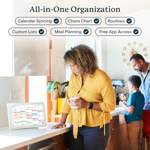 15-inch Wall Planner Digital Calendar with Touchscreen and Chore Chart L77940