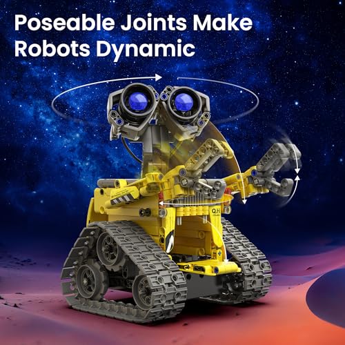 Robot Building Kit with Remote Control STEM Gifts for Boys Ages 8-12, 488 Pieces - Blue P464