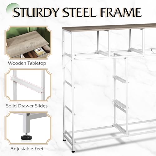 9-Drawer Fabric Storage Tower for Bedroom, Closet, Tall Chest Organizer with Steel Frame R839993