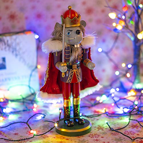 Christmas Nutcrackers Figures 7 Inch Wooden Mouse King Soldier Pirate Decorations O68716