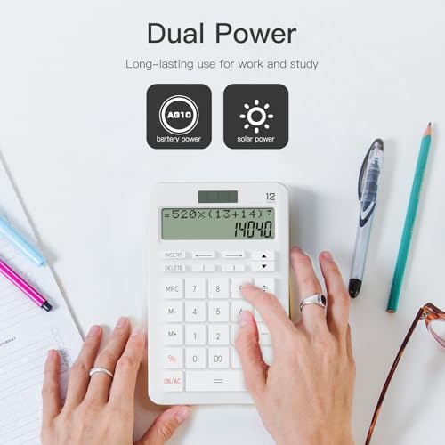 Scientific Calculator with Notepad, 2-Line Display, Solar and Battery Powered Q967