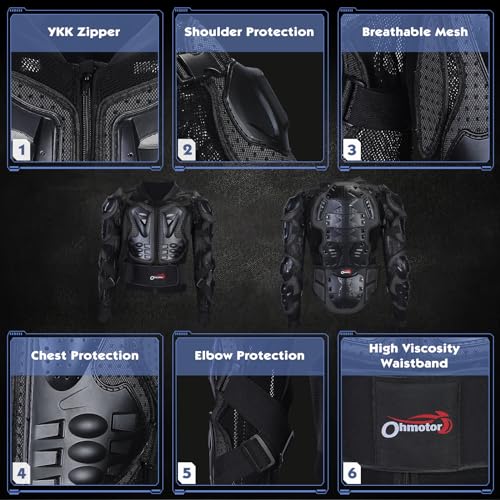 Motorcycle Body Protective Jacket Armor for Men, Motocross Riding Gear L50692