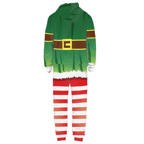 Adult Onesie Hooded One-Piece Pajama Zipper Jumpsuit for Men and Women I930