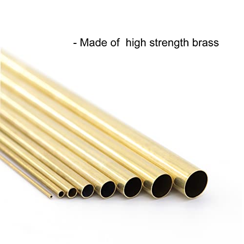 Brass Round Tube 0.2mm Wall 300mm Length for DIY Crafts, 3pcs W701